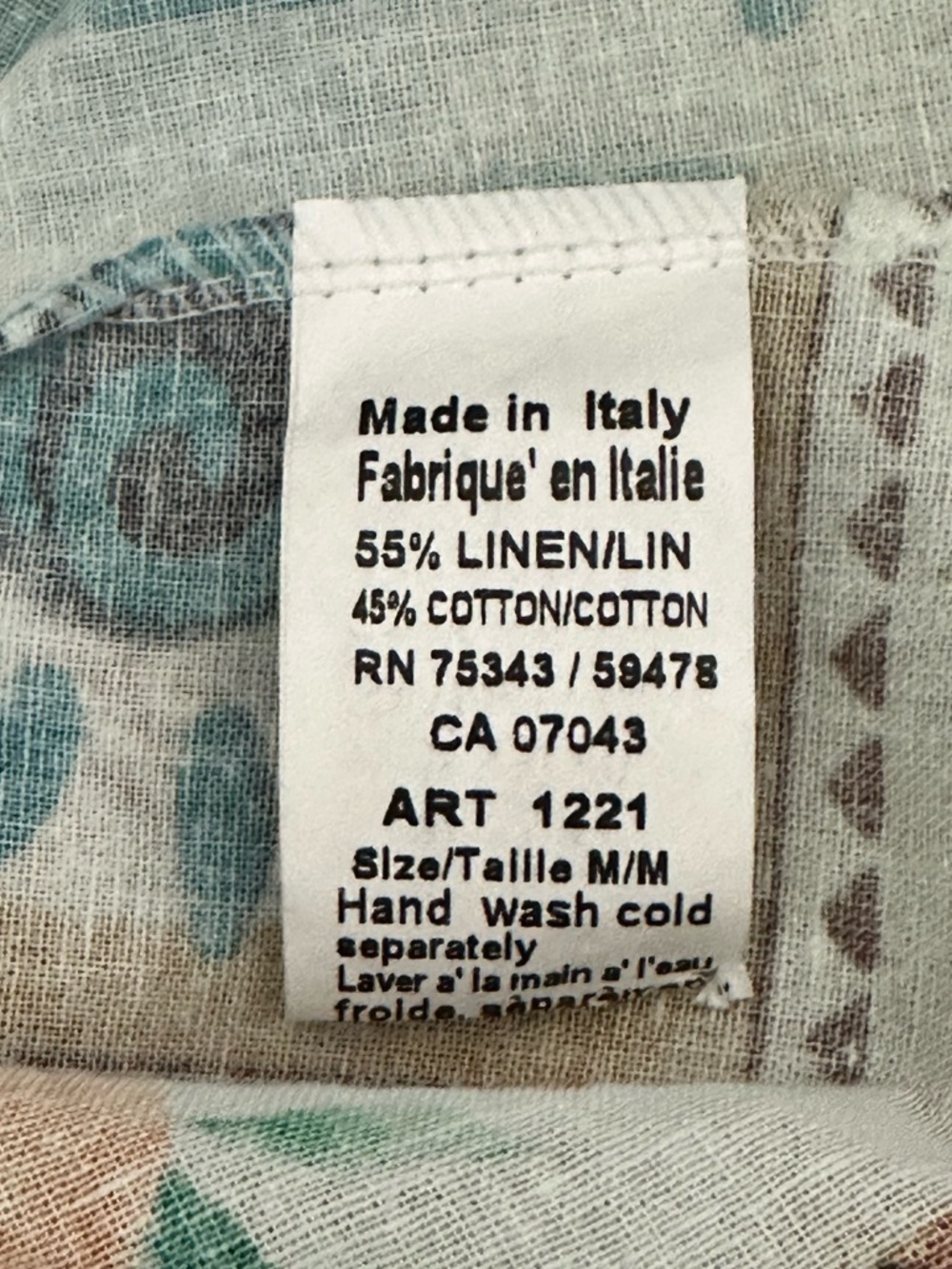 NWT ❤️ Terzo Millennio- Tropical Print Sleeveless Linen Blend Top - Picture 6 of 8